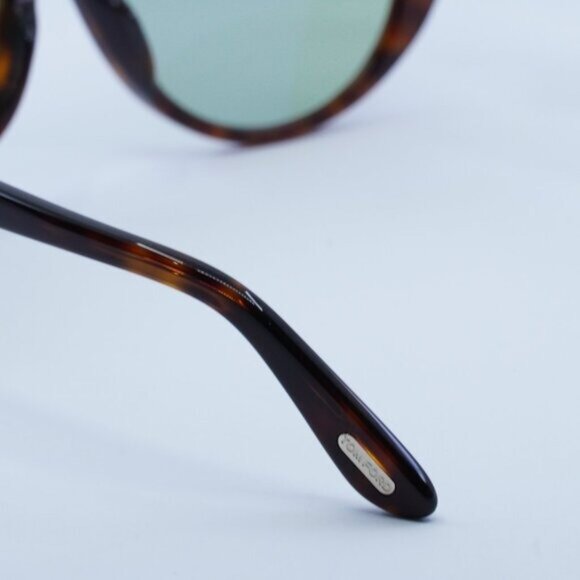 Tom Ford Rex 02 FT1001 54N Aviator Sunglasses - Havana/Green - Picture 8 of 9